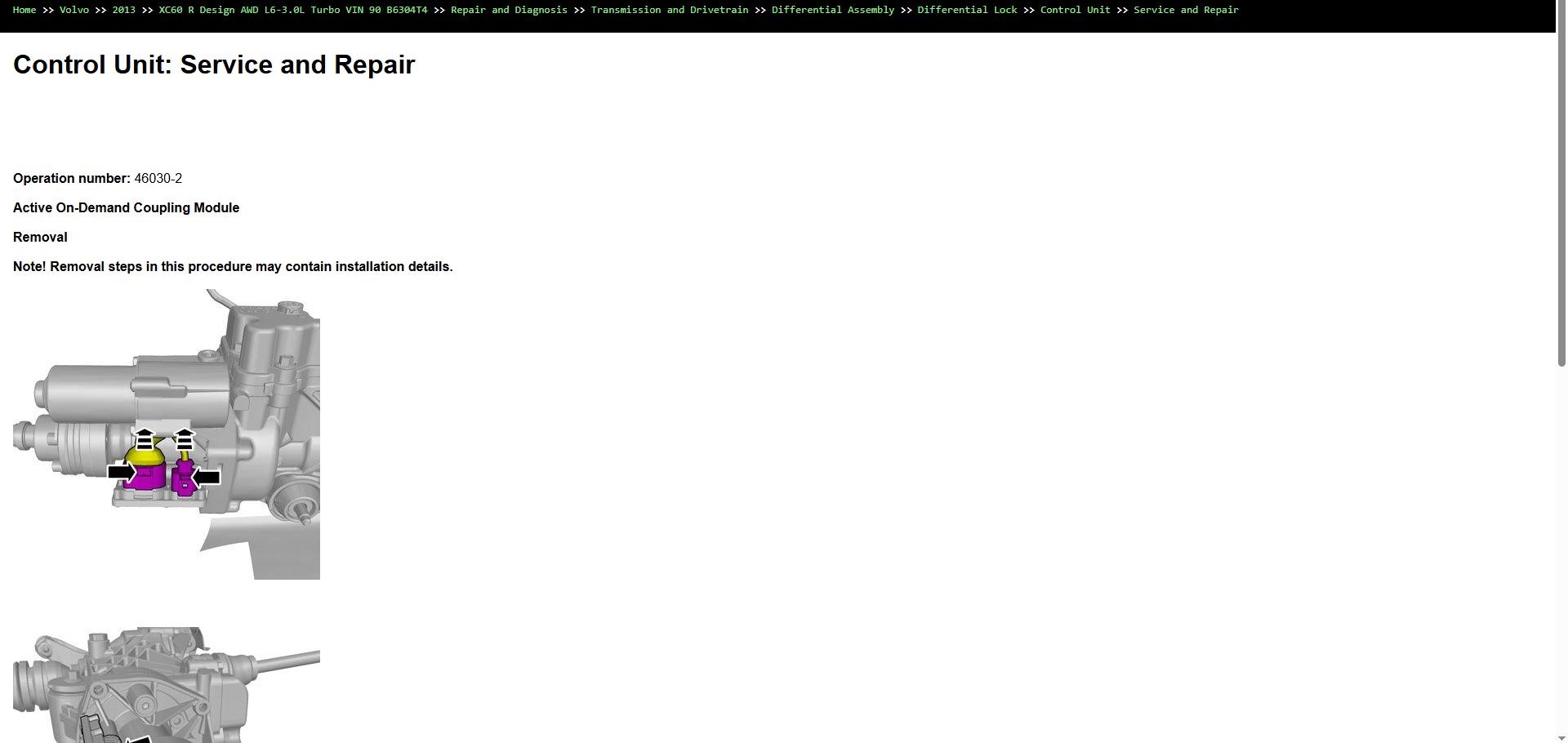Volvo XC60 R Design AWD L6 3.0L Turbo 2013 VIN 90 B6304T4 Parts Repair Diagnosis Manual (3)
