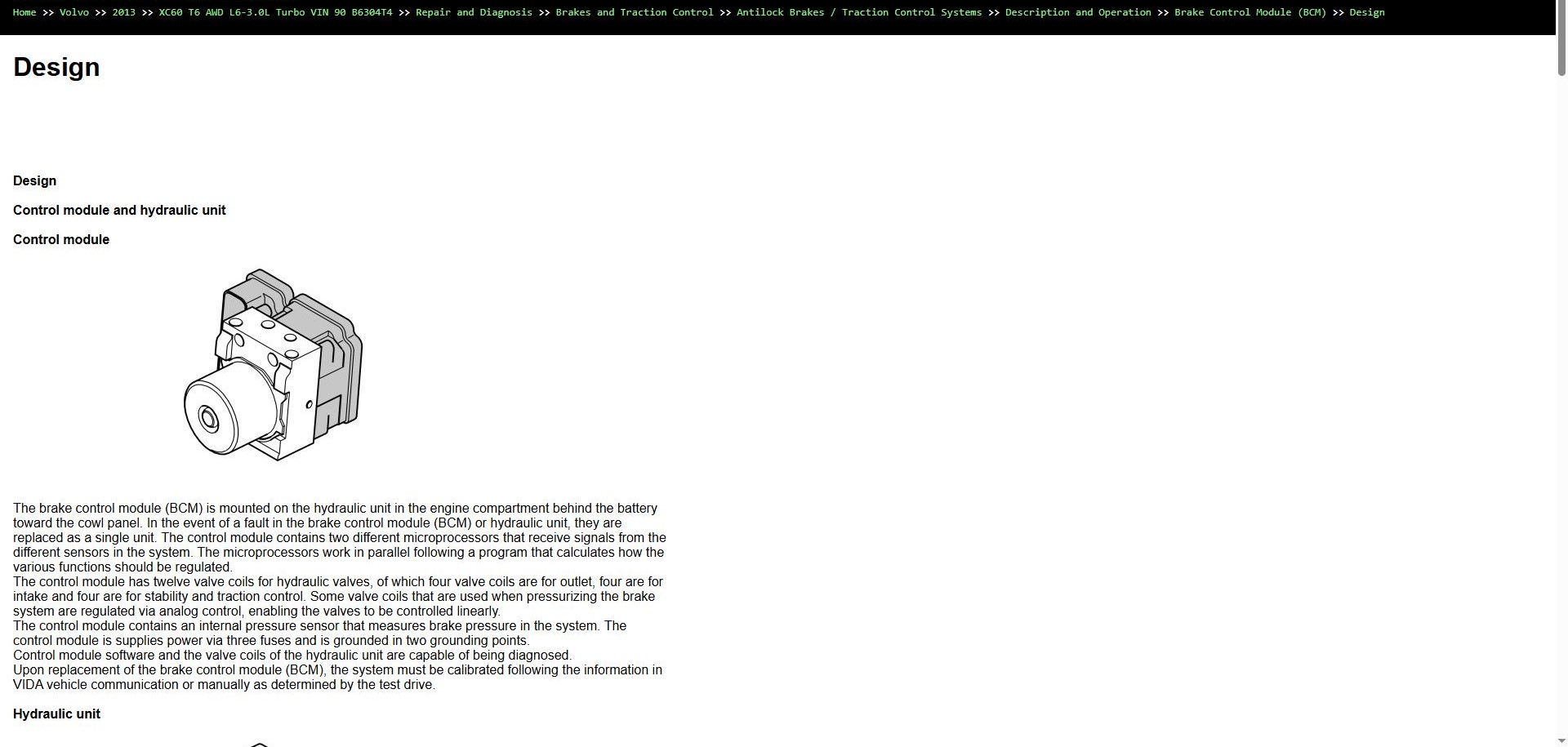 Volvo XC60 T6 AWD L6 3.0L Turbo 2013 VIN 90 B6304T4 Parts Repair Diagnosis Manual (3)