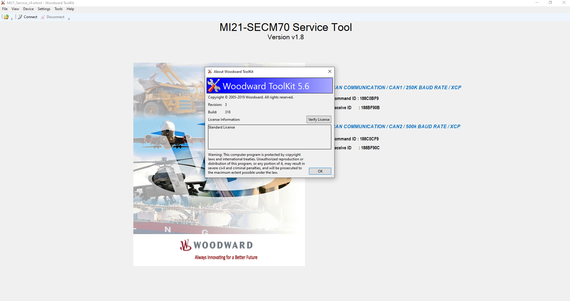 Woodward ToolKit MI21 SECM70 Service Tool V1.8 Remote Installation 2