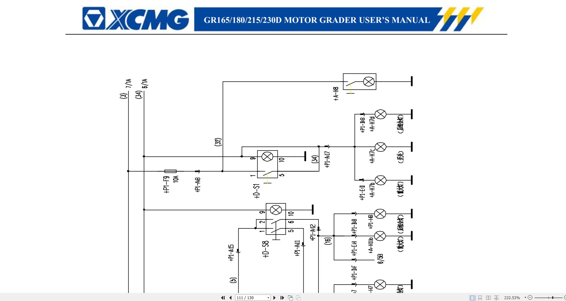 XCMG Motor Grader GR165 to GR230D User Manual (3)