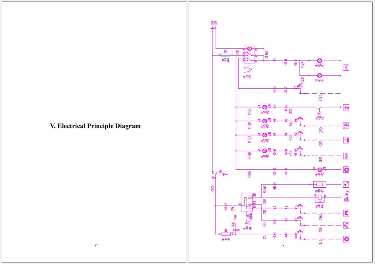 XCMG Truck Crane QY50K Maintenance Manual And Electrical Hydraulic Principle Diagram (2)
