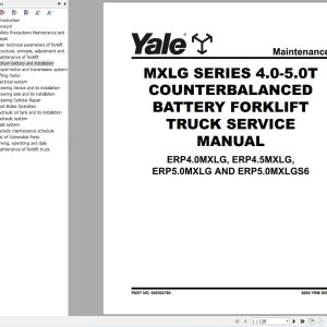 Yale ERP4.0MXLG ERP4.5MXLG ERP5.0MXLG ERP5.0MXLGS6 (A6A7) Service Manual 2024 (1)