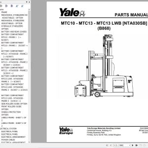 Yale Forklift EMTC10 MTC13 MTC13LWB (NTA030SB) (B868) Parts Manual (1)