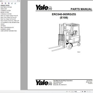 Yale Forklift ERC040RG to ERC065ZG (E108) Parts Manual (1)