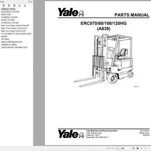 Yale Forklift ERC070 ERC080 ERC0100 ERC0120 (A839) Parts Manual (1)