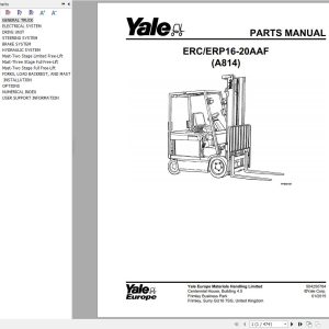 Yale Forklift ERC16AAF ERP16AAF ERC20AAF ERP20AAF (A814) Parts Manual (1)
