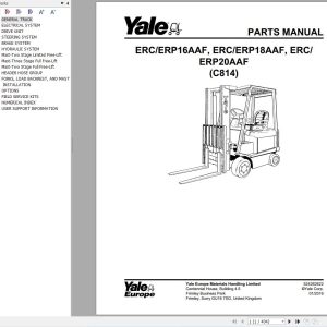 Yale Forklift ERC16AAF to ERP20AAF (C814) Parts Manual (1)
