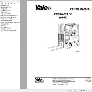 Yale Forklift ERC20AGF ERC32AGF (A908) Parts Manual (1)