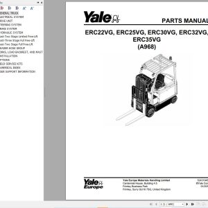 Yale Forklift ERC22VG to ERC35VG (A968) Parts Manual (1)