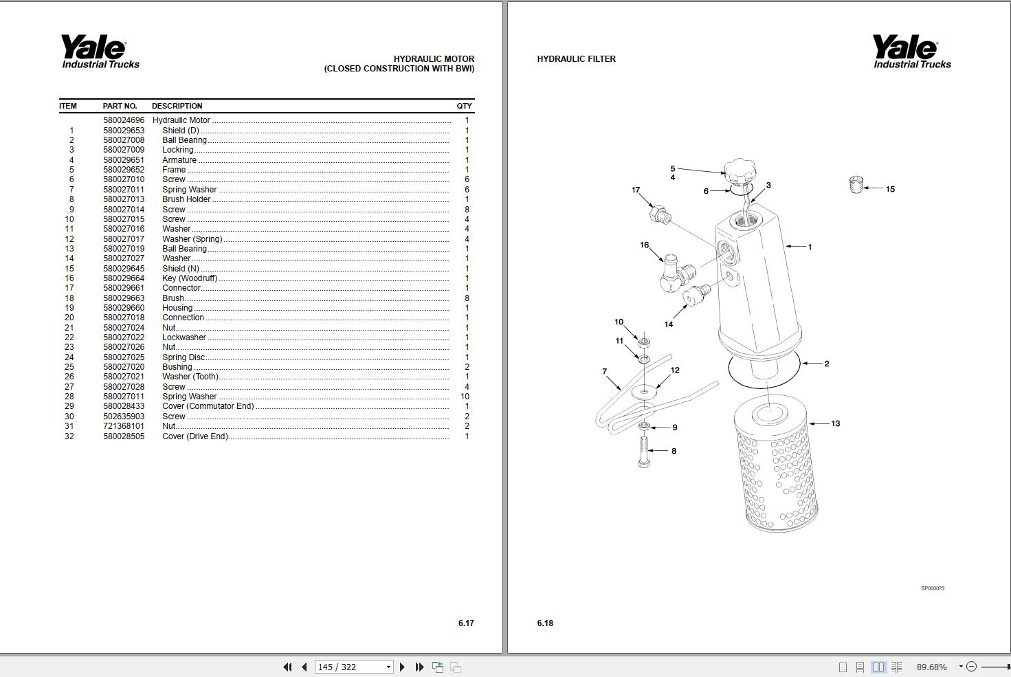 Yale Forklift ERC35HG ERC40HG ERC45HG ERC55HG (A839) Parts Manual (2)