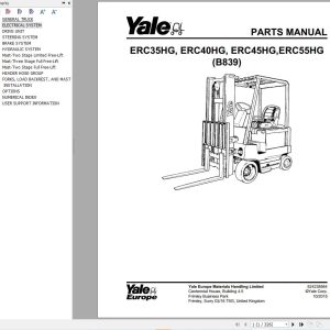 Yale Forklift ERC35HG ERC40HG ERC45HG ERC55HG (B839) Parts Manual (1)