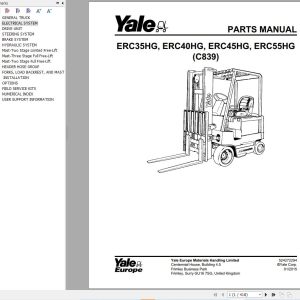 Yale Forklift ERC35HG ERC40HG ERC45HG ERC55HG (C839) Parts Manual (1)