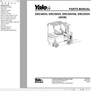 Yale Forklift ERC40VH ERC50VH ERC50VHS ERC55VH (A938) Parts Manual (1)