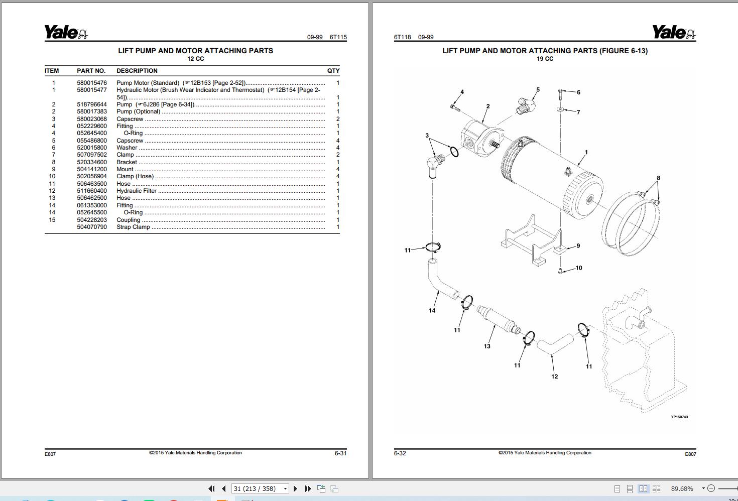 Yale Forklift ERP030TGN ERP035TGN ERP040TGN (E807) Parts Manual (2)