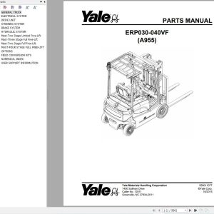 Yale Forklift ERP030VF ERP040VF (A955) Parts Manual (1)