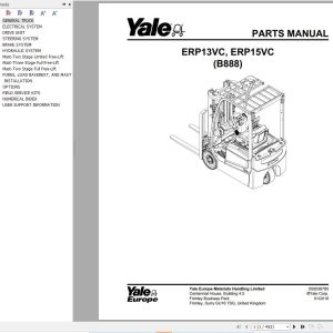 Yale Forklift ERP13VC ERP15VC (B888) Parts Manual (1)