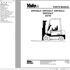 Yale Forklift ERP20ALF ERP25ALF ERP30ALF ERP32ALF (E216) Parts Manual (1)