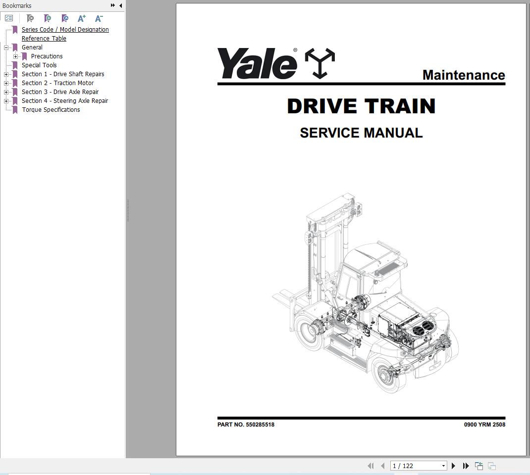 Yale Forklift ERP230EF to ERP360EF 48 (A994) Service Manual 2025 (2)