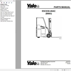 Yale Forklift ESC030 40AC (B883) Parts Manual (1)