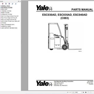 Yale Forklift ESC030AD ESC035AD ESC040AD (C883) Parts Manual (1)