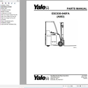 Yale Forklift ESC030FA ESC035FA ESC040FA (A883) Parts Manual (1)