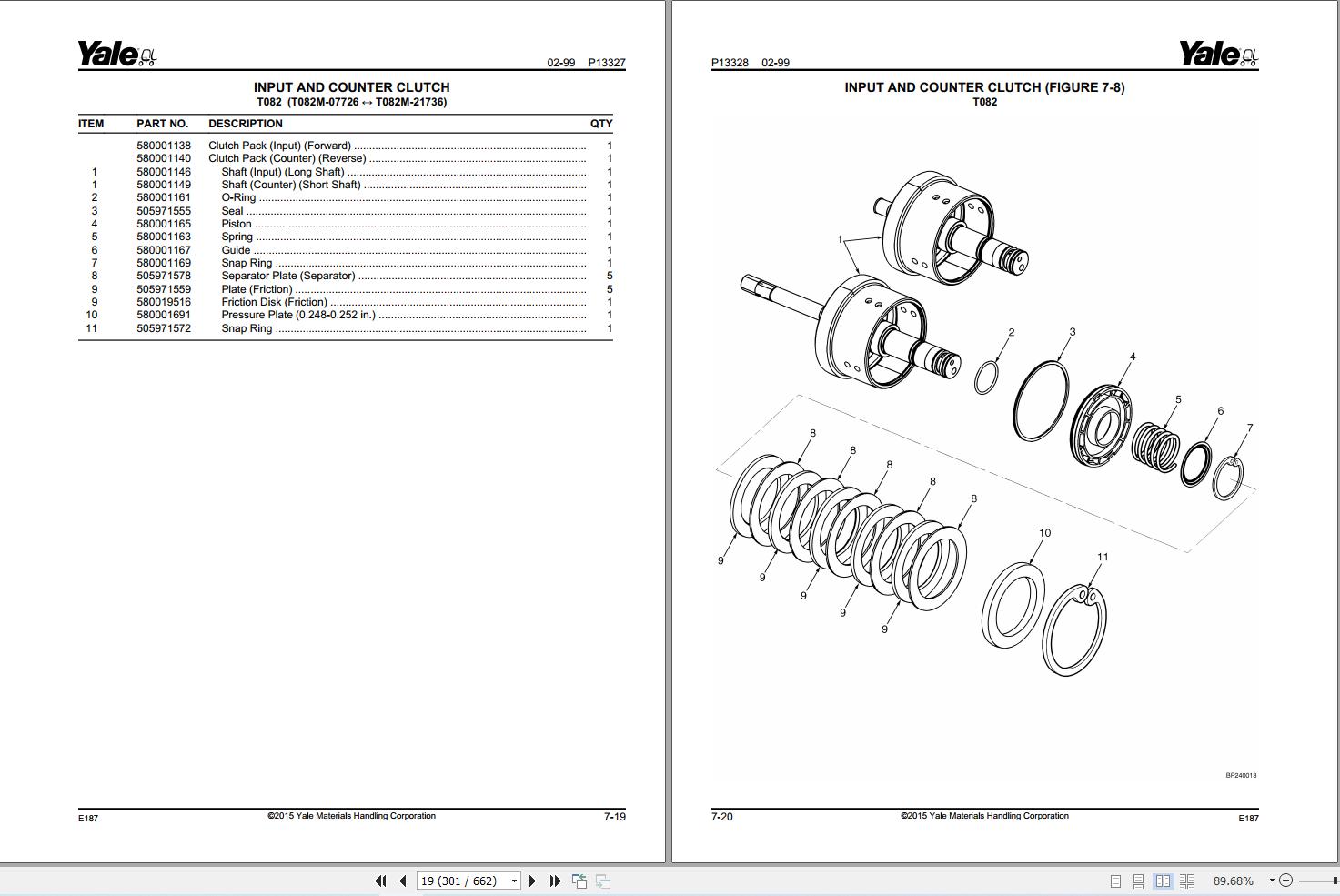 Yale Forklift GC050TG to GLC065TG (E187) Parts Manual (2)