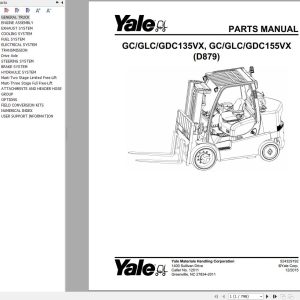 Yale Forklift GC135VX to GDC155VX (D879) Parts Manual (1)