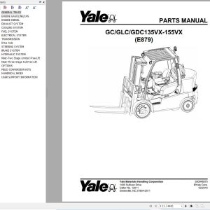 Yale Forklift GC135VX to GDC155VX (E879) Parts Manual (1)