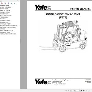 Yale Forklift GC135VX to GDC155VX (F879) Parts Manual (1)
