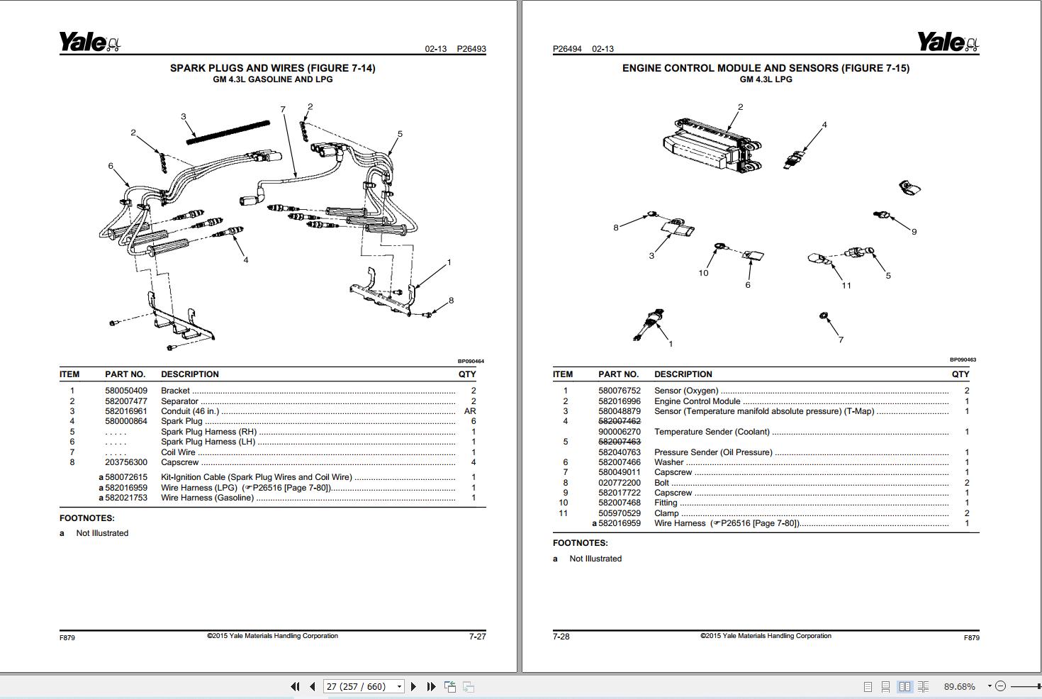 Yale Forklift GC135VX to GDC155VX (F879) Parts Manual (2)