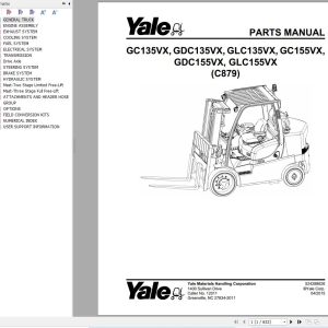 Yale Forklift GC135VX to GLC155VX (C879) Parts Manual (1)