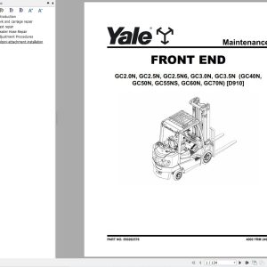 Yale Forklift GC40N GC50N GC55NS GC60N GC70N (D910) Service Manual 2025 (1)