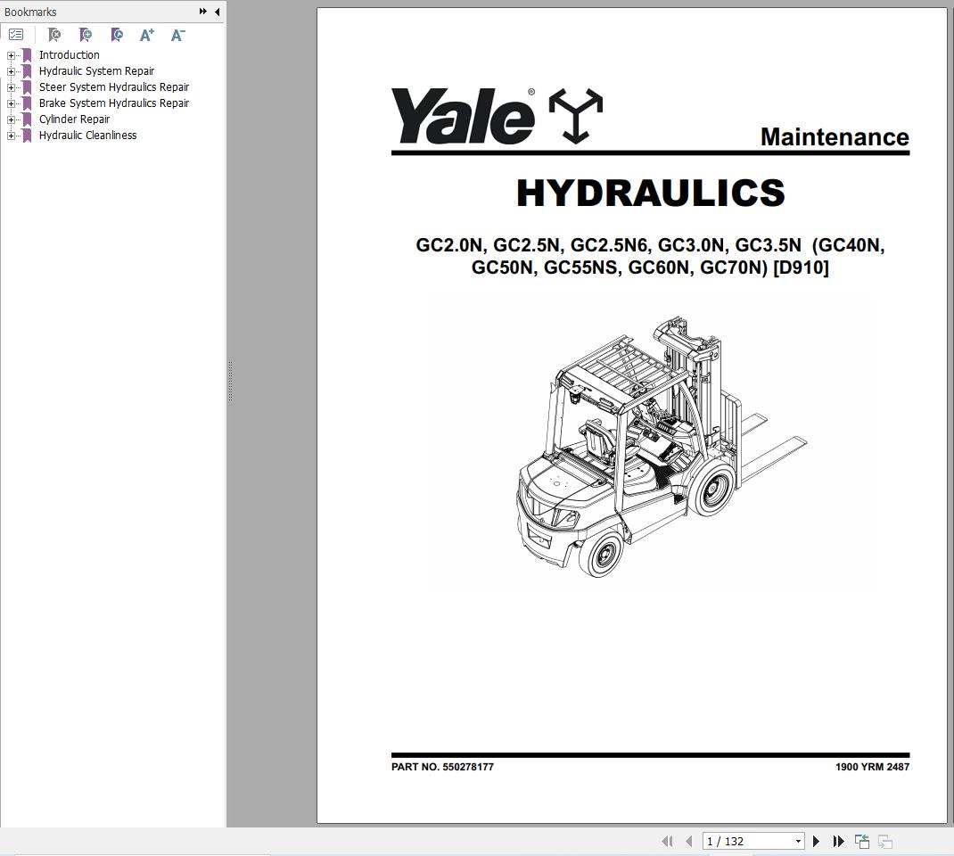 Yale Forklift GC40N GC50N GC55NS GC60N GC70N (D910) Service Manual 2025 (2)