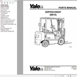 Yale Forklift GDP030AF GDP040AF (B810) Parts Manual (1)
