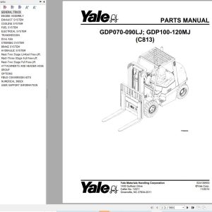 Yale Forklift GDP070LJ to GDP120MJ (C813) Parts Manual (1)