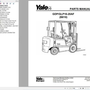 Yale Forklift GDP16AF GDP20AF GLP16AF GLP20AF (B810) Parts Manual (1)