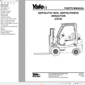 Yale Forklift GDP16VX to GLP20SVX VERACITOR (C810) Parts Manual (1)