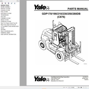 Yale Forklift GDP170DB to GDP280DB (C876) Parts Manual (1)