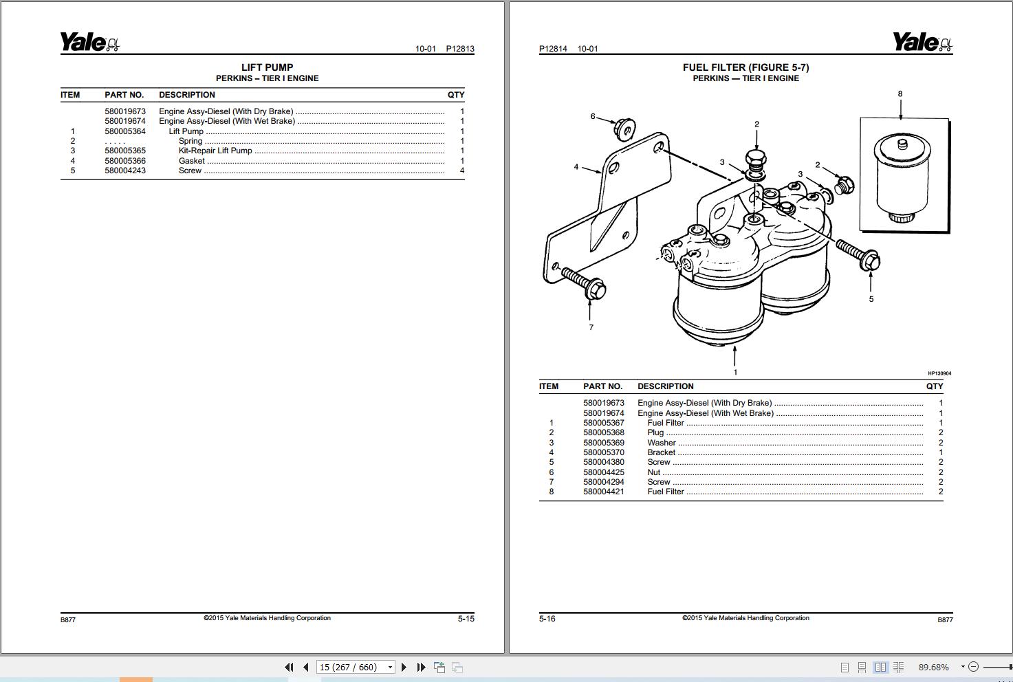 Yale Forklift GDP300EB GDP330EB GDP360EB (B877) Parts Manual (2)