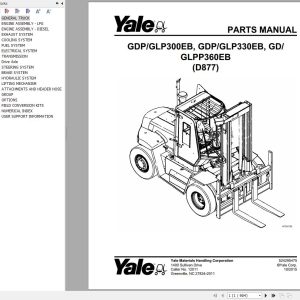 Yale Forklift GDP300EB to GLP360EB (D877) Parts Manual (1)