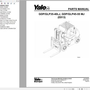 Yale Forklift GDP350LJ to GLP55MJ (E813) Parts Manual (1)