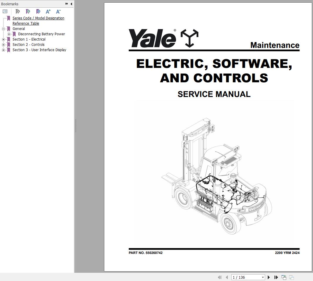 Yale Forklift GDP360EFS48 to GDP190 280DF (K876) Service Manual 2025 (2)