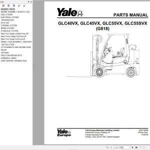Yale Forklift GLC40VX GLC45VX GLC55VX GLC55SVX (G818) Parts Manual (1)