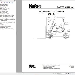 Yale Forklift GLC40VX GLC55VX GLC55SVX (F818) Parts Manual (1)