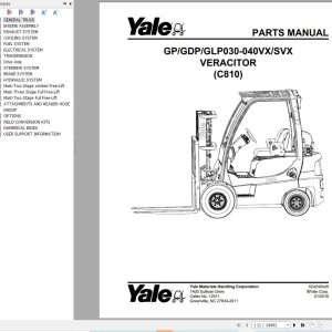 Yale Forklift GP030VX to GLP040SVX (C810) Parts Manual (1)