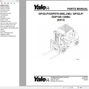 Yale Forklift GP070LJ to GDP120MJ (E813) Parts Manual (1)