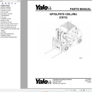 Yale Forklift GP070LJ to GLP120MJ (C813) Parts Manual (1)