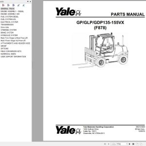 Yale Forklift GP135VX to GDP155VX (F878) Parts Manual (1)