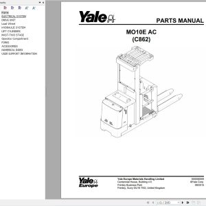 Yale Forklift MO10E AC (C862) Parts Manual (1)