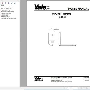 Yale Forklift MP20S MP30S (B853) Parts Manual (1)